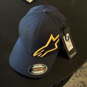 Alpinestars Navy Cap with Gold Logo